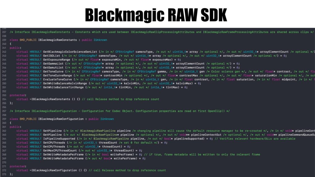 Blackmagic RAW: SDK