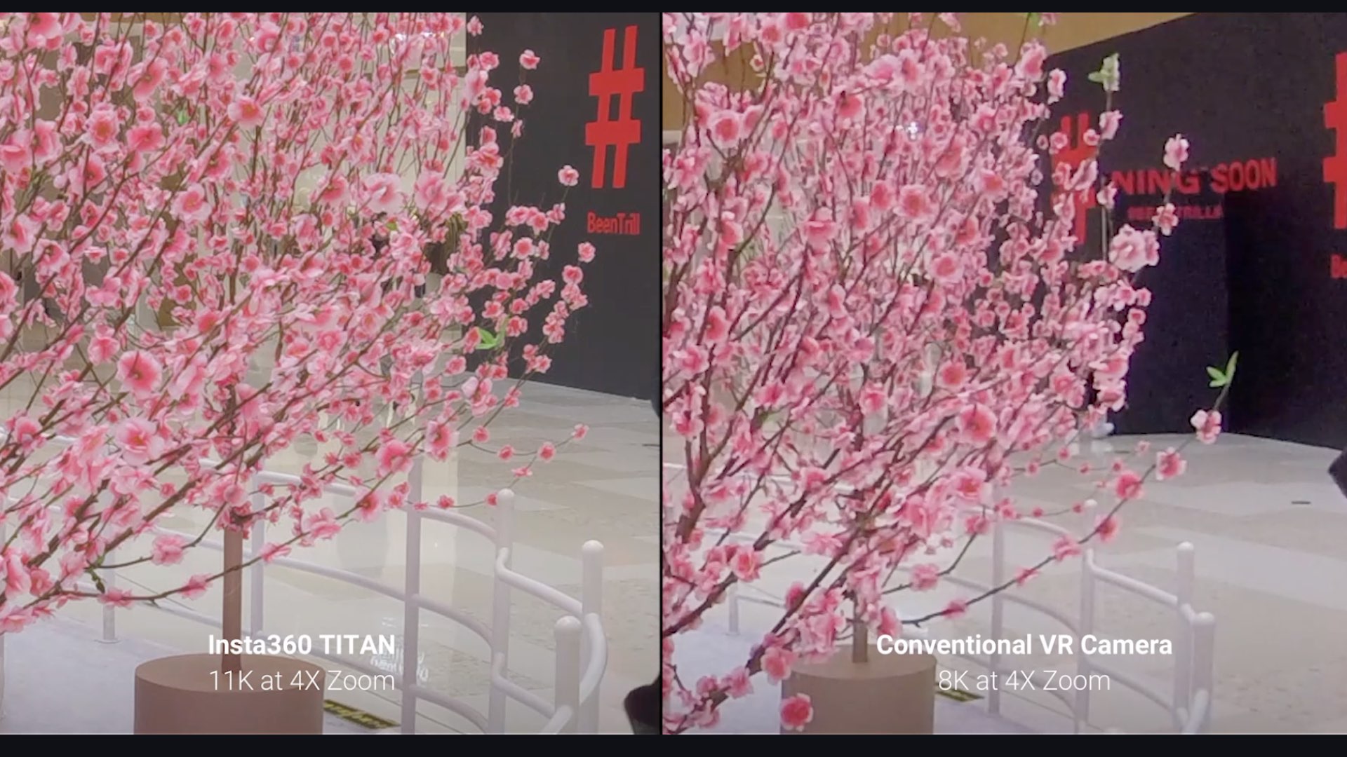 Image quality improvement of the Titan compared to other 8K VR cameras