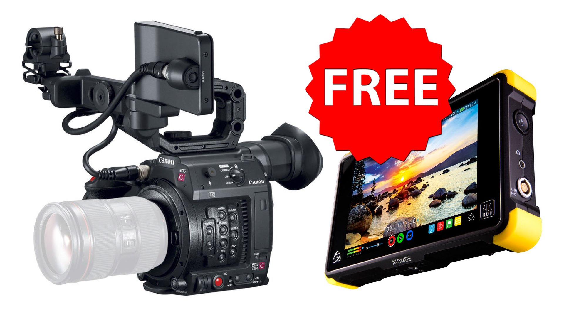 Canon Official Sale: Buy the C200 and get Atomos Shogun Flame for FREE