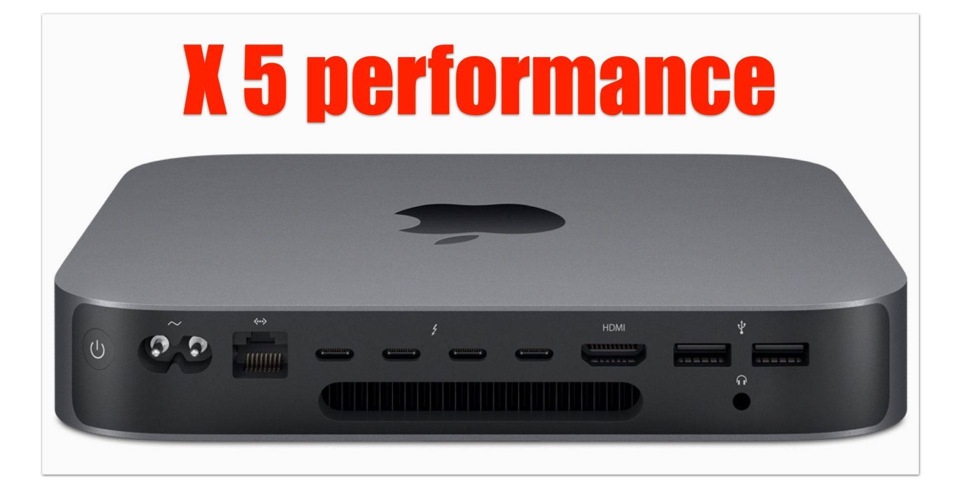 Apple Mac mini: X 5 perfomances
