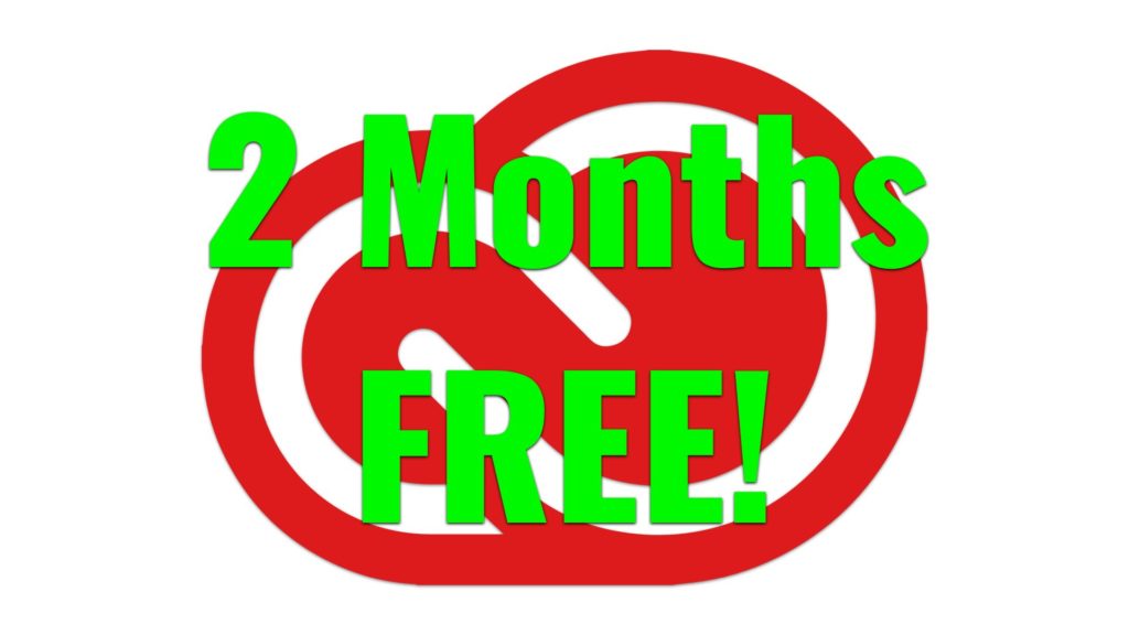 2 months free of ADOBE Creative Cloud