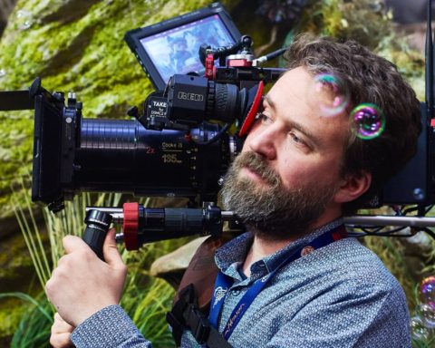 Shooting The Dark Crystal. Cinematographer Erik Wilson. Picture credit: Kevin Baker, Netflix