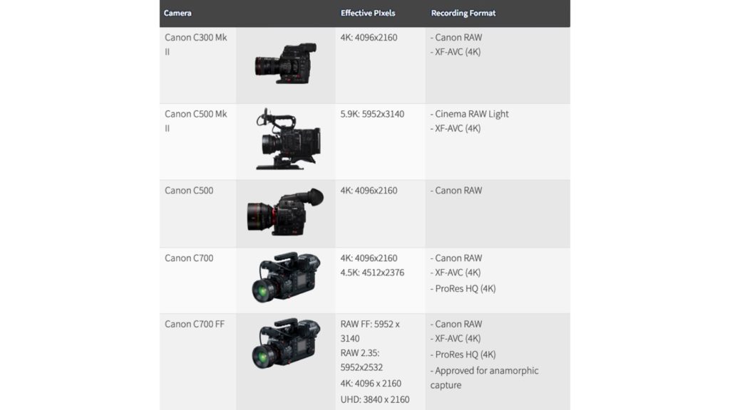 Canon Cinema EOS approved by Netflix