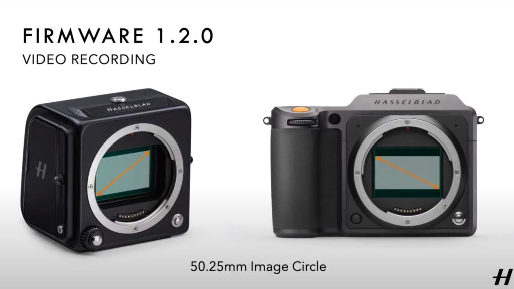 Hasselblad X1D II 50C and 907X Special Edition active video capture size: 43.8 ×24.6