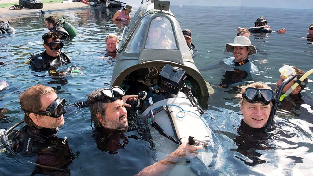 Dunkirk BTS: DP Hoyte Van Hoytema and Christopher Nolan shooting with IMAX camera. Source: IMDB. Credit: Unknown.