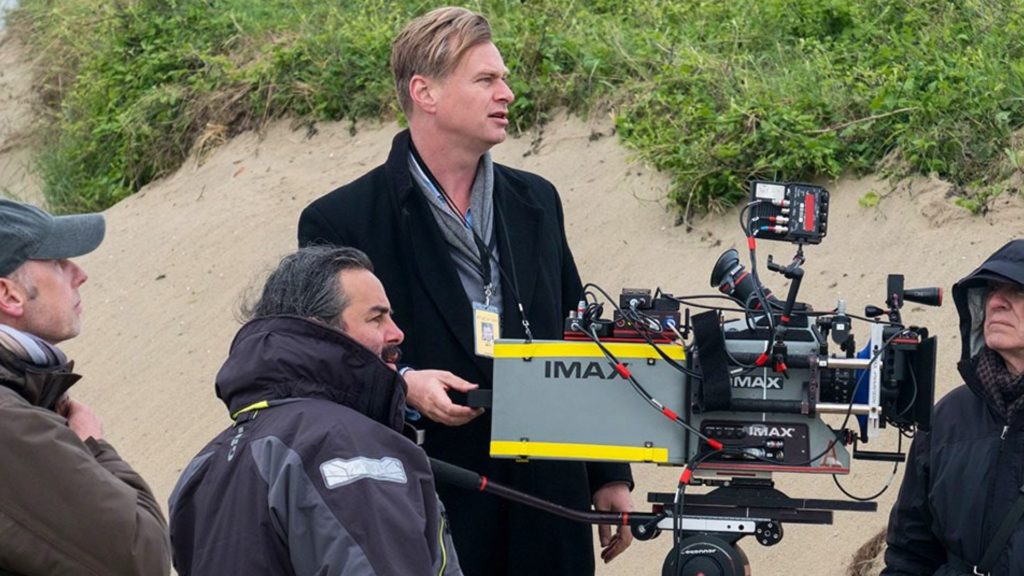 On the set of Dunkirk: Director of Photography HOYTE VAN HOYTEMA, Director/Producer CHRISTOPHER NOLAN and crew. © 2016 Warner Bros. Entertainment Inc., Ratpac-Dune Entertainment LLC and Ratpac Entertainment, LLC.
