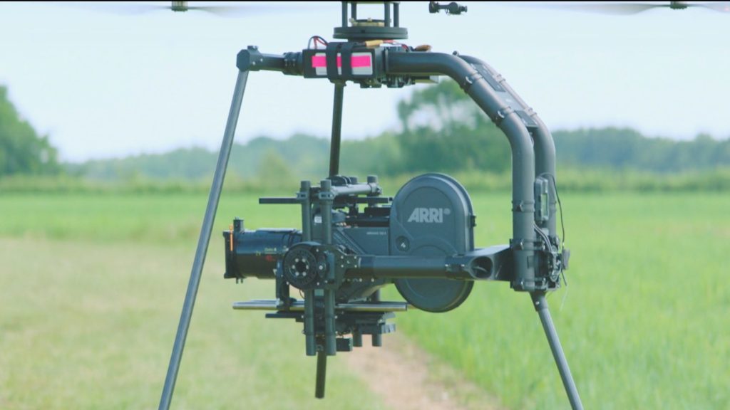 The Flying Pictures ULTRA drone with the ARRI 435 film camera and Cooke lens