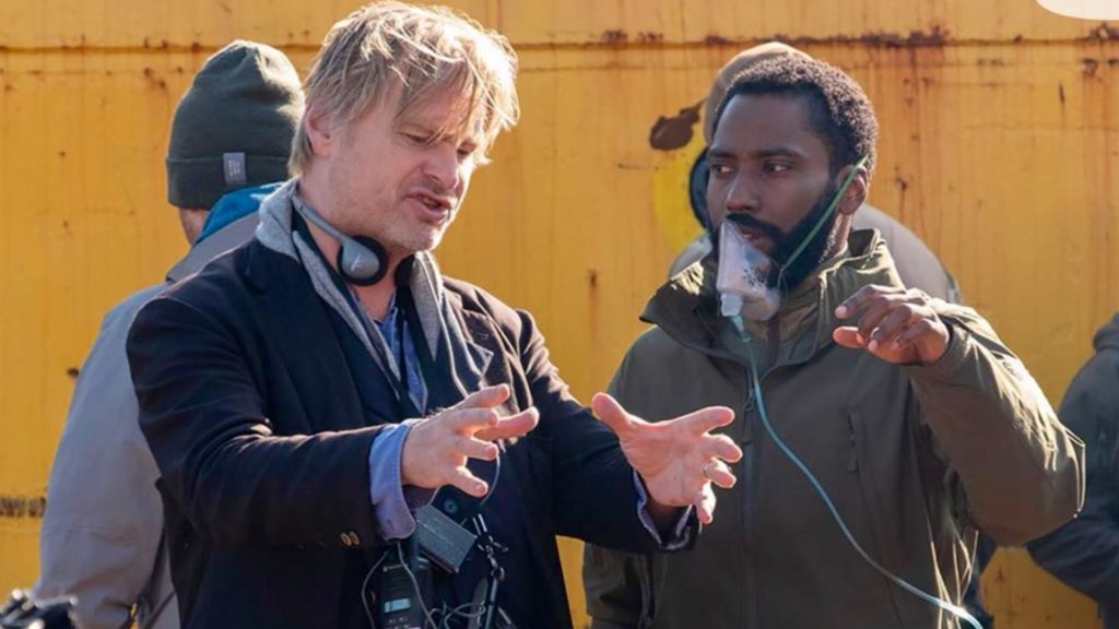 Tenet's director Christopher Nolan and star John David Washington. Credit: Esquire Instagram