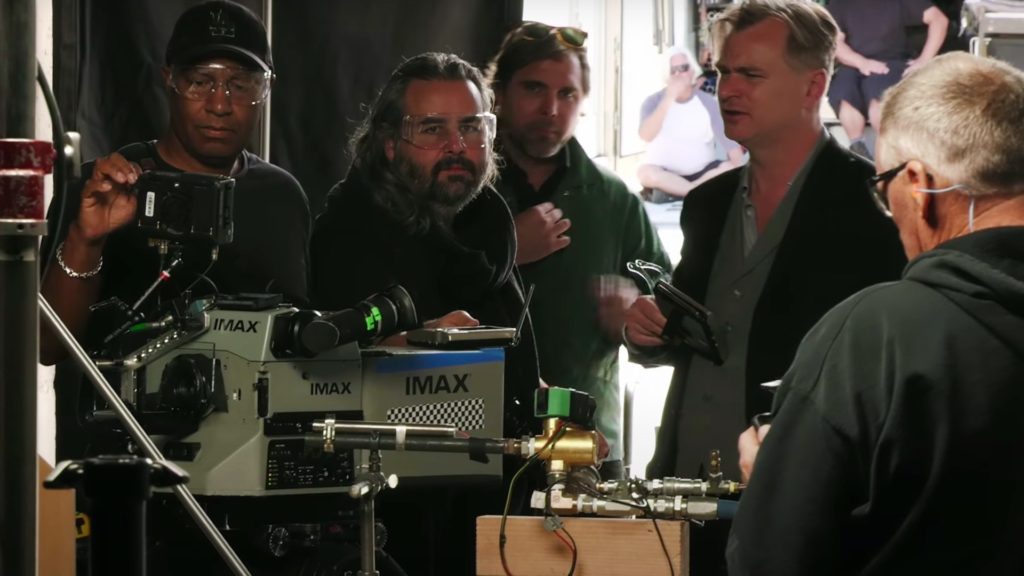 Tenet behind the scene: Christopher Nolan with DP Hoyte van Hoytema. Picture: Warner Bros.
