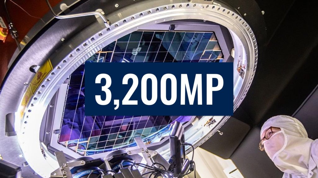 LSST huge sensor camera that produces 3200 MP images.