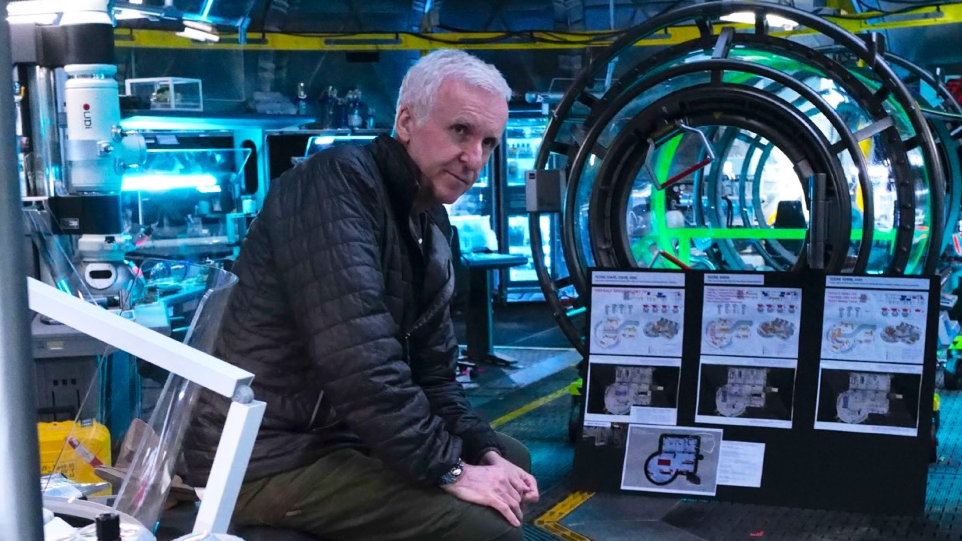 James Cameron on the set of the Avatar sequels: Picture: Avatar Twitter