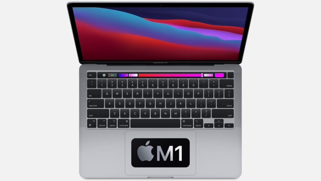 Apple M1 chip with 8-core CPU and 8-core GPU
