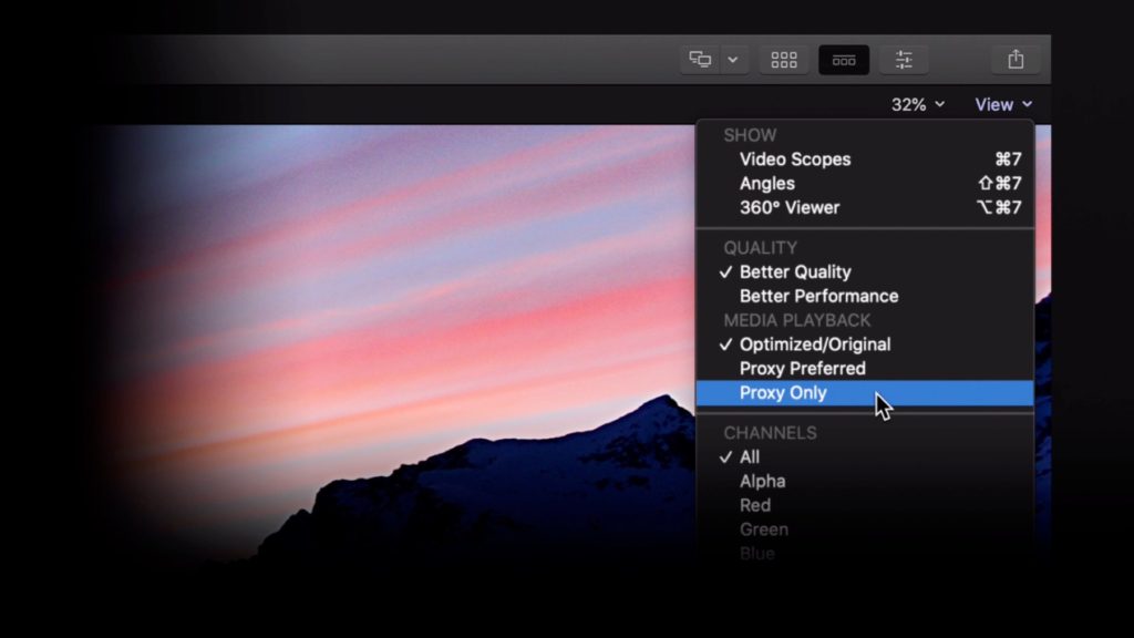 Apple FCPX 10.5: Option to copy library and automatically transcode media to ProRes Proxy or H.264