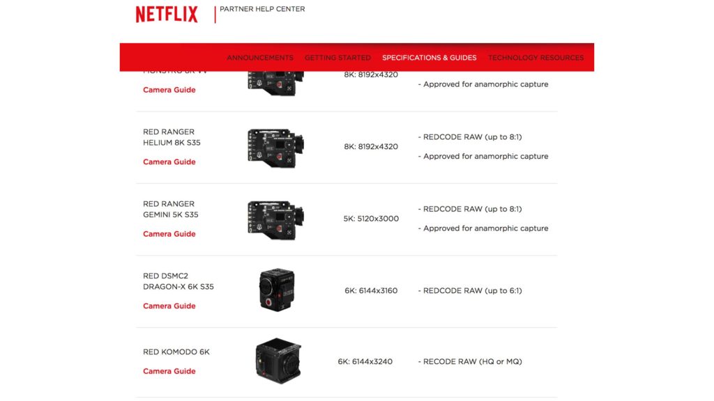 The Komodo is the fourteenth RED Digital Cinema camera to be approved by Netflix