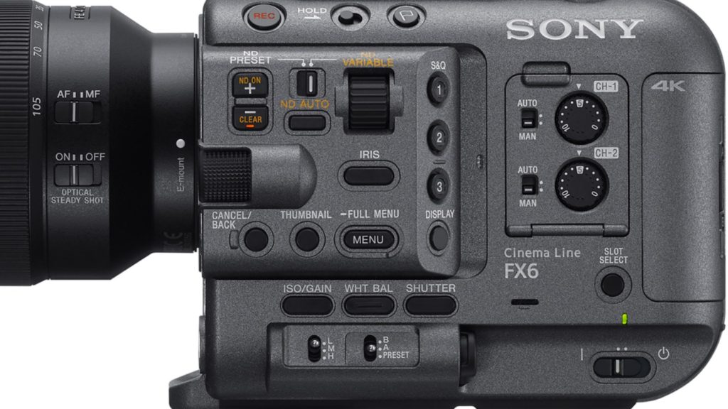 Sony FX6: Interface