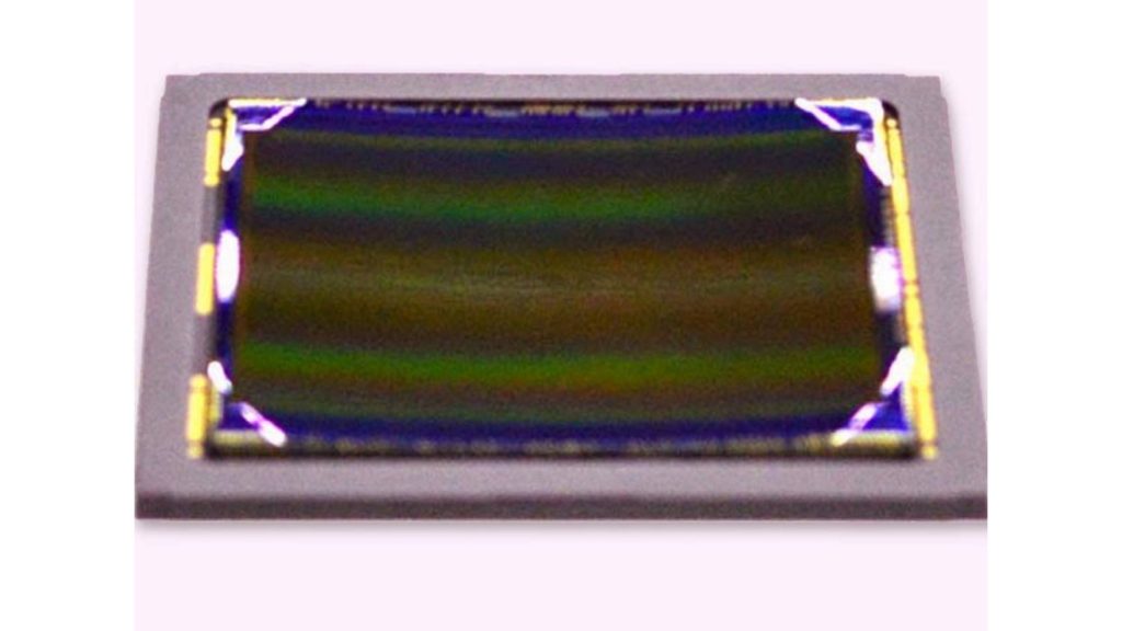 The first public image of Sony's curved CMOS sensor. [Source: Image Sensors World, from 2014)