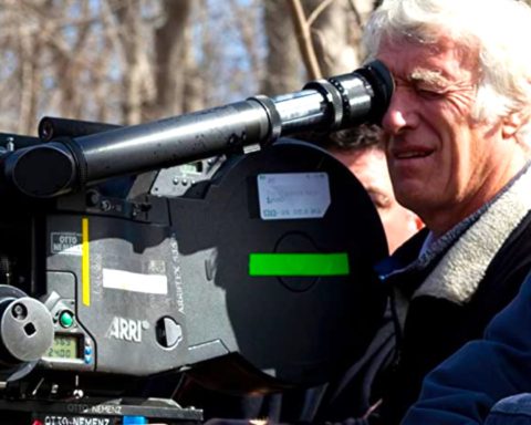 Roger Deakins on the set of The Company Man. Picture: Claire Folger