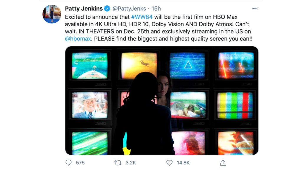 Patty Jenkins, WW84 director announcement