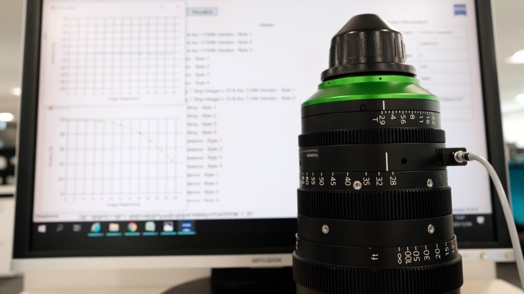 The FUJINON Premista 28-100mm receiving the eXtended Data update