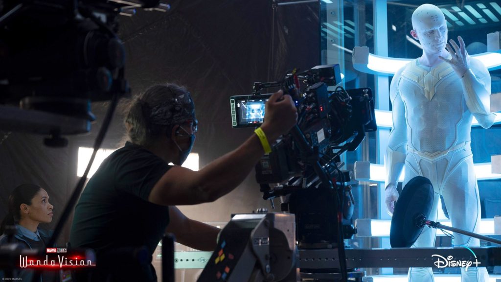 Behind the scenes of WandaVision. Image: Marvel Studios