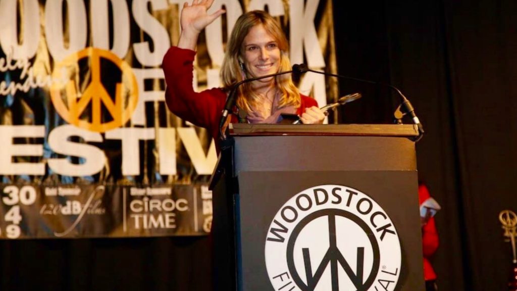 Picture from 2009: Winning Best Documentary prize at the 2009 Woodstock Film Festival