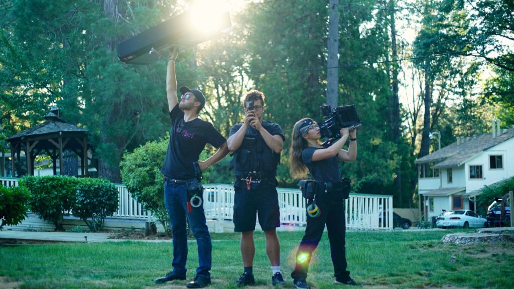 “Space Waves" Visuals Team (1st AC, RED Epic, Zeiss CP2). Picture by Rebecca Baliko