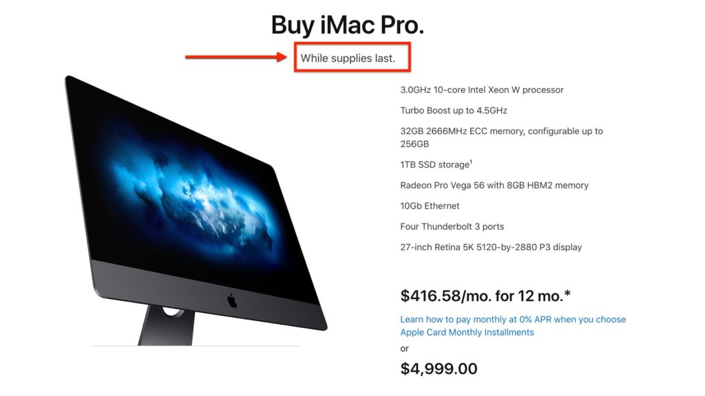 iMac Pro Discontinued