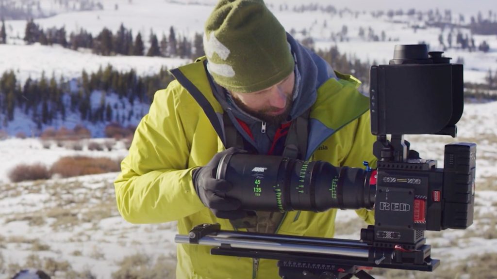 Filmmaker Phillip Baribeau with the RED and the Signature Zoom