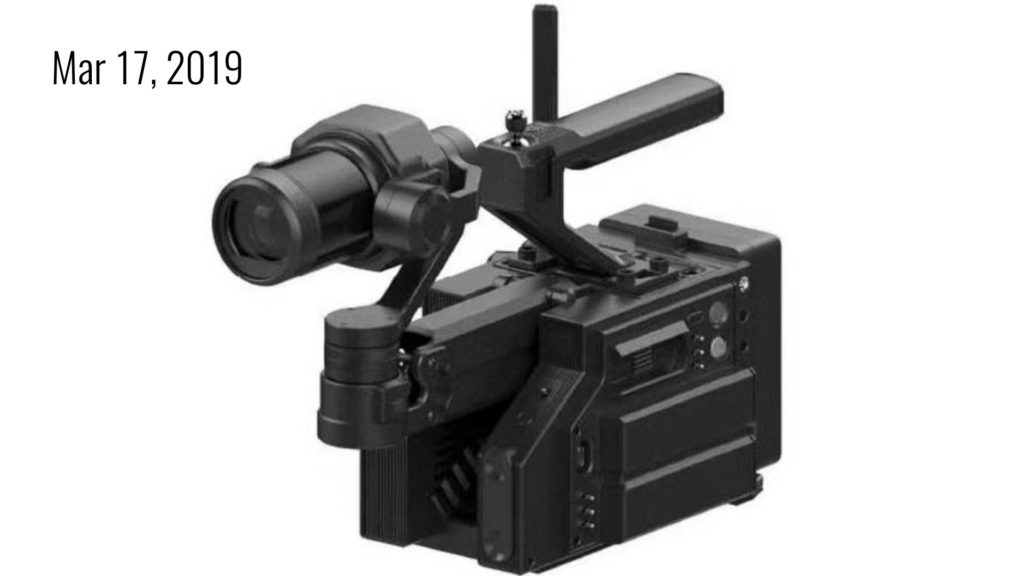 DJI 3-Axis Gimbal Stabilized Handheld Camera (concept). Old picture from March 2019