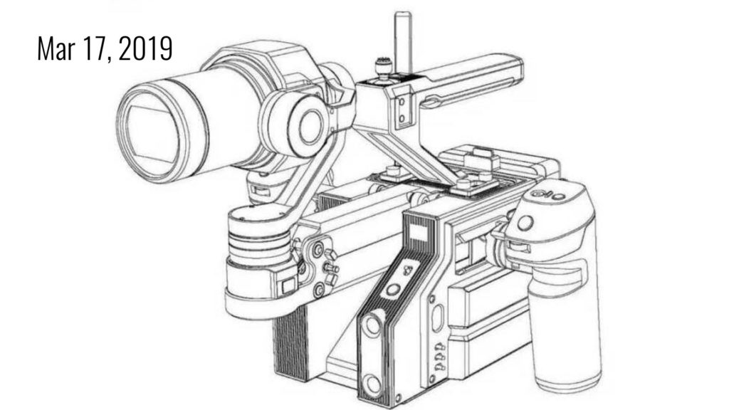 DJI 3-Axis Gimbal Stabilized Handheld Camera (concept). Old picture from March 2019