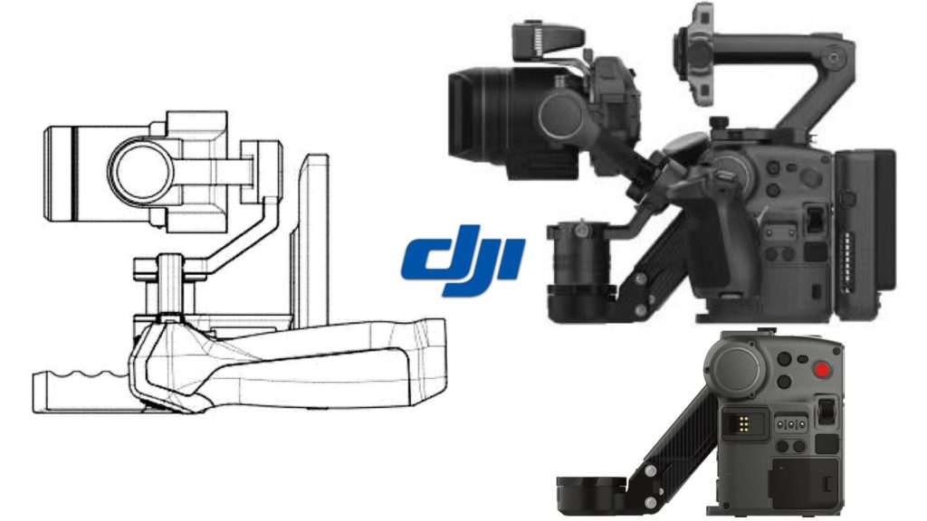 Drawings from the DJI patent application compared to the pictures of the gimbal (including old picture of the arm)