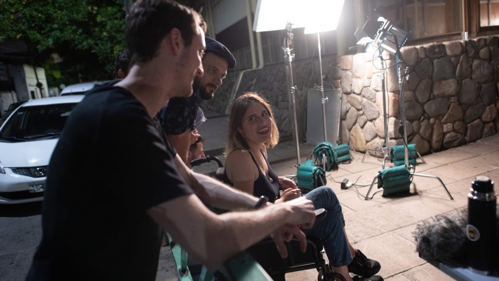 Co-director Rosario Perazolo Masjoan with crew - credit Natalia Roca