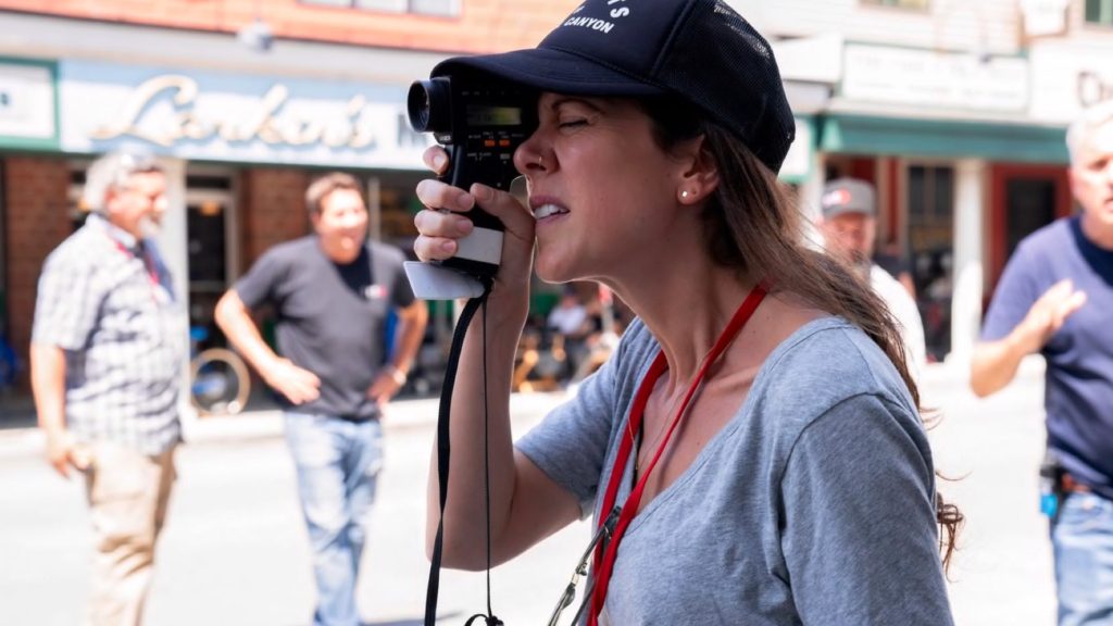 Cinematographer Polly Morgan BSC ASC on the set "A Quiet Place Part II". Picture: Panavision