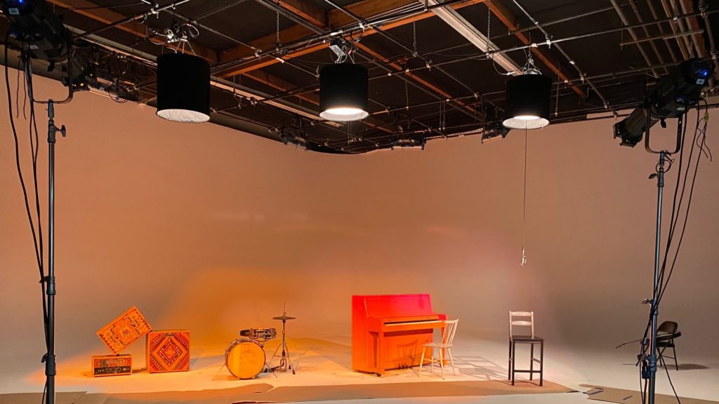 The set for the single-take music video.