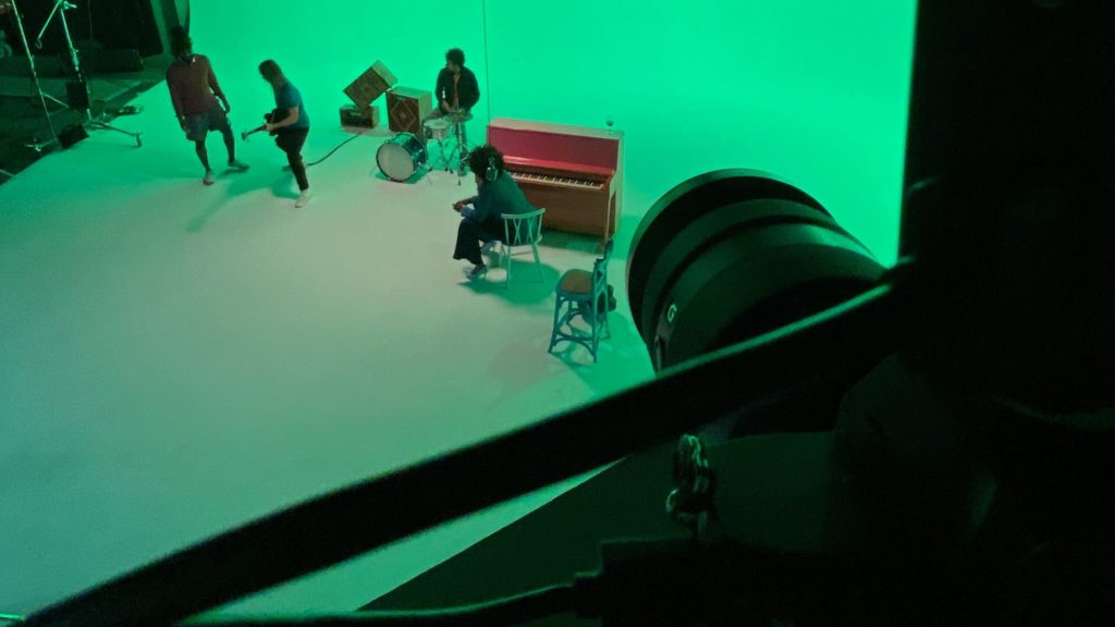 BTS of the single-take music video