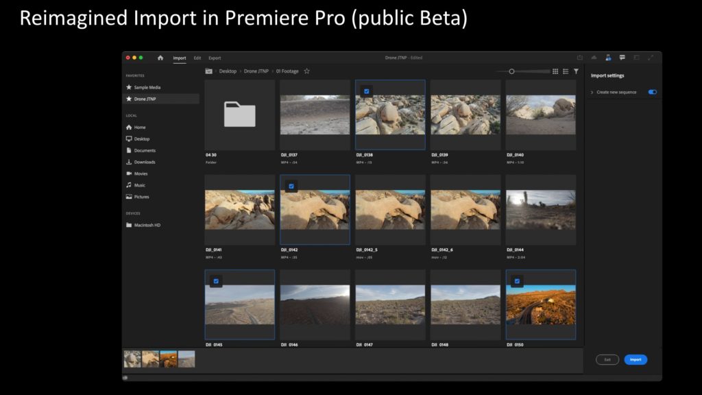 Reimagined Import in Premiere Pro (public Beta)