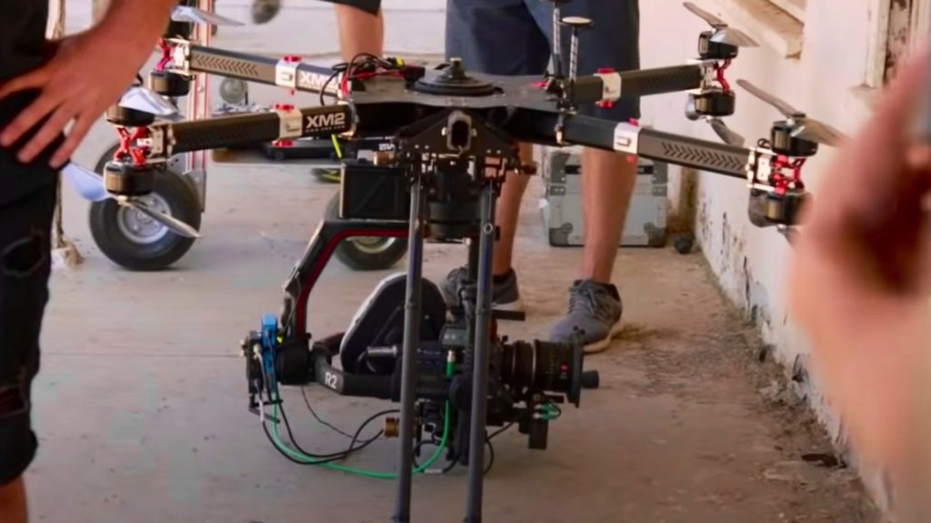 Film camera on a XM2 drone. Westworld’s set. Picture: HBO