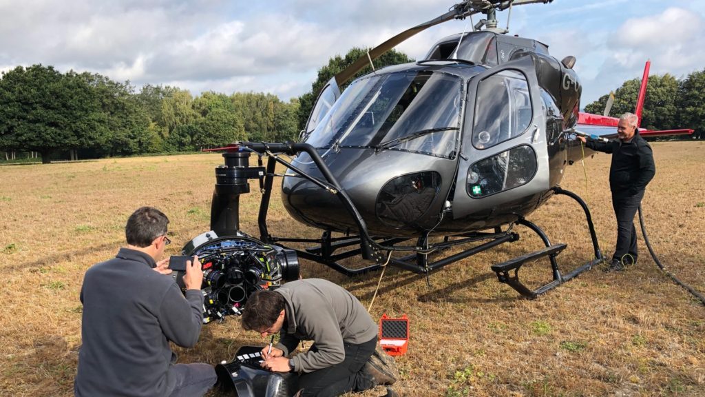 HFS Typhon2 Heli Hankley Common. Picture - Aerial DP Jeremy Braben, Assoc. BSC, Helicopter Film Services