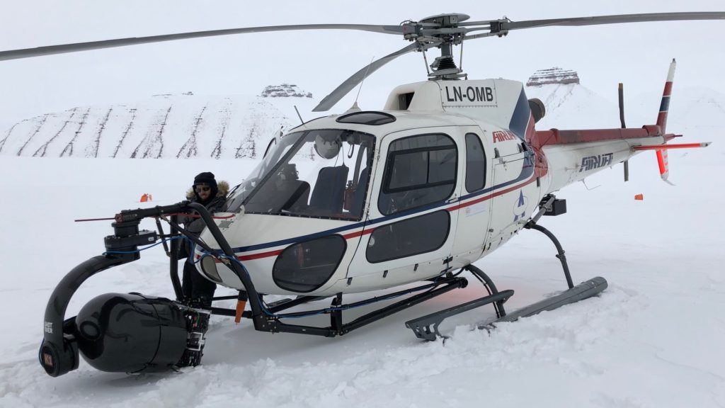 HFS Typhon2 Heli Svalbard. Picture - Aerial DP Jeremy Braben, Assoc. BSC, Helicopter Film Services
