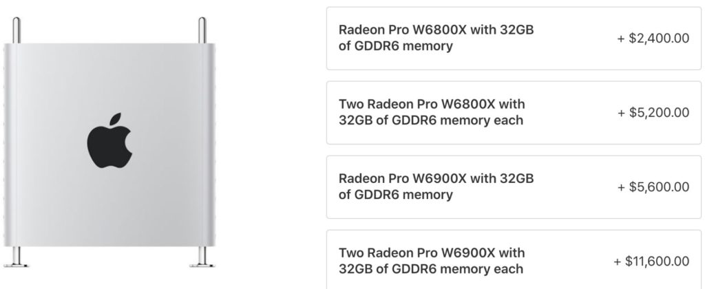 The new options: AMD Radeon Pro GPUs