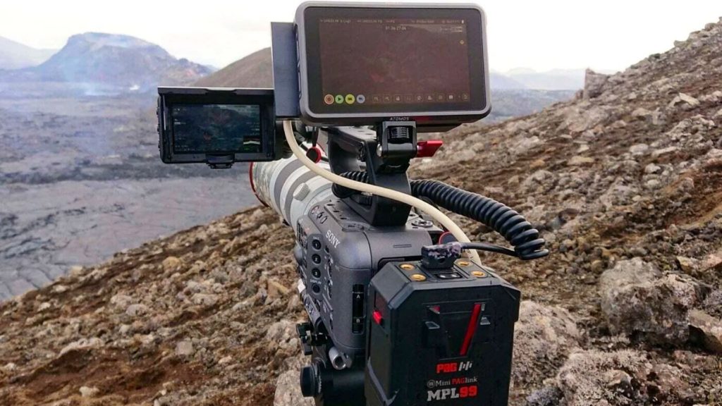 Sony FX6 filming volcano. Picture: Alister Chapman
