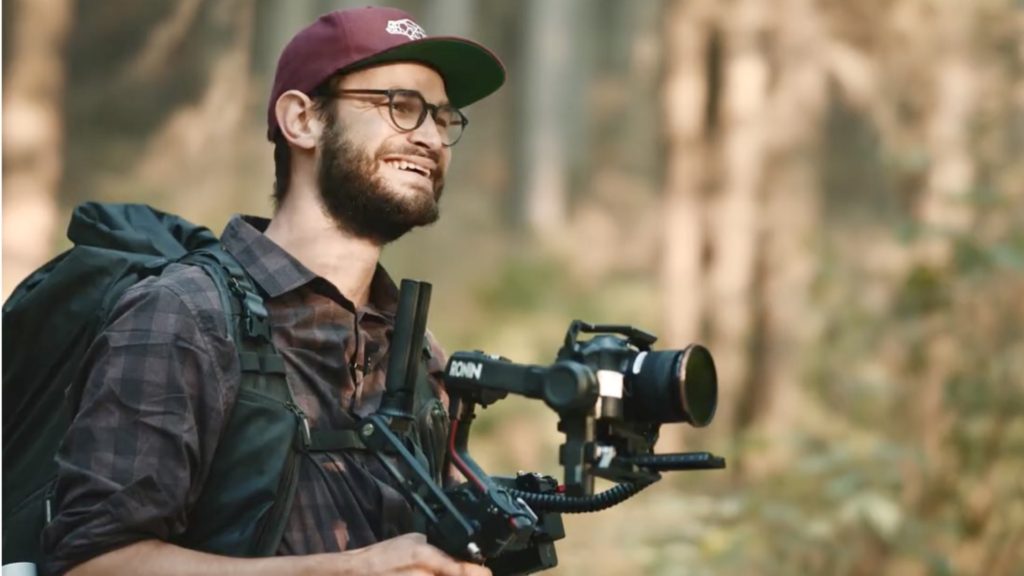 Filmmaker Levi Allen and the EOS R5 with the Ninja V+