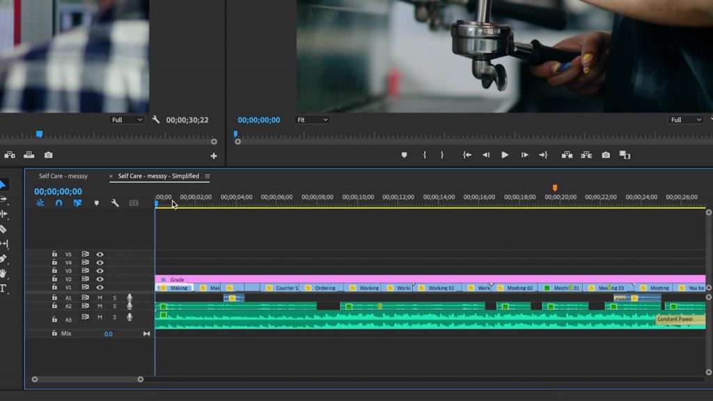 Premiere Pro: Simplify Sequence feature