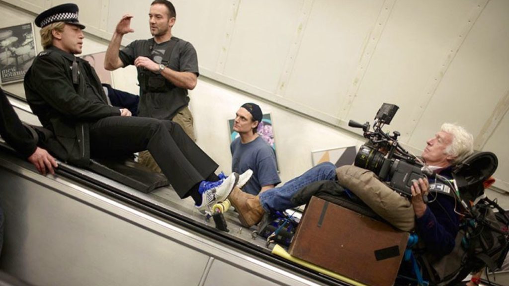 BTS of Skyfall. DP Roger Deakins on action. Picture: Metro-Goldwyn-Mayer