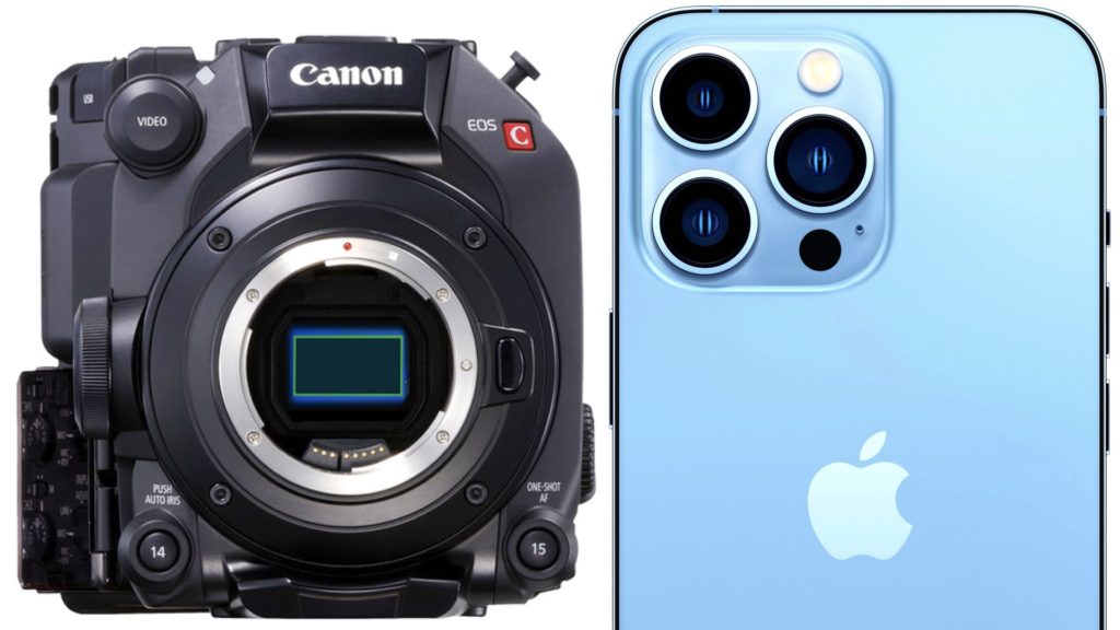iPhone 13 Pro and Canon C300 Mark III