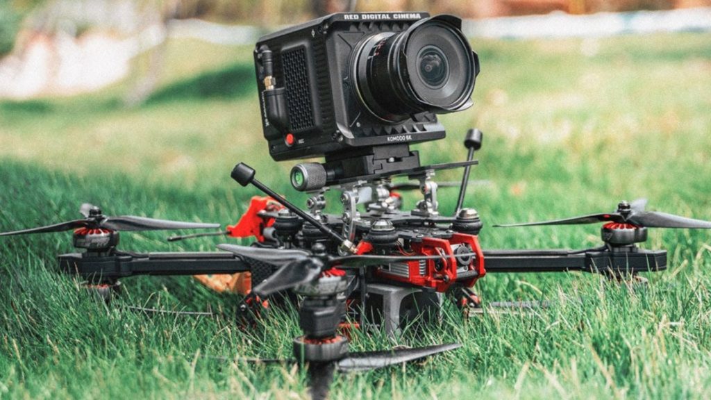 The RED Komodo on FPV drone. Picture: Johnny FPV)