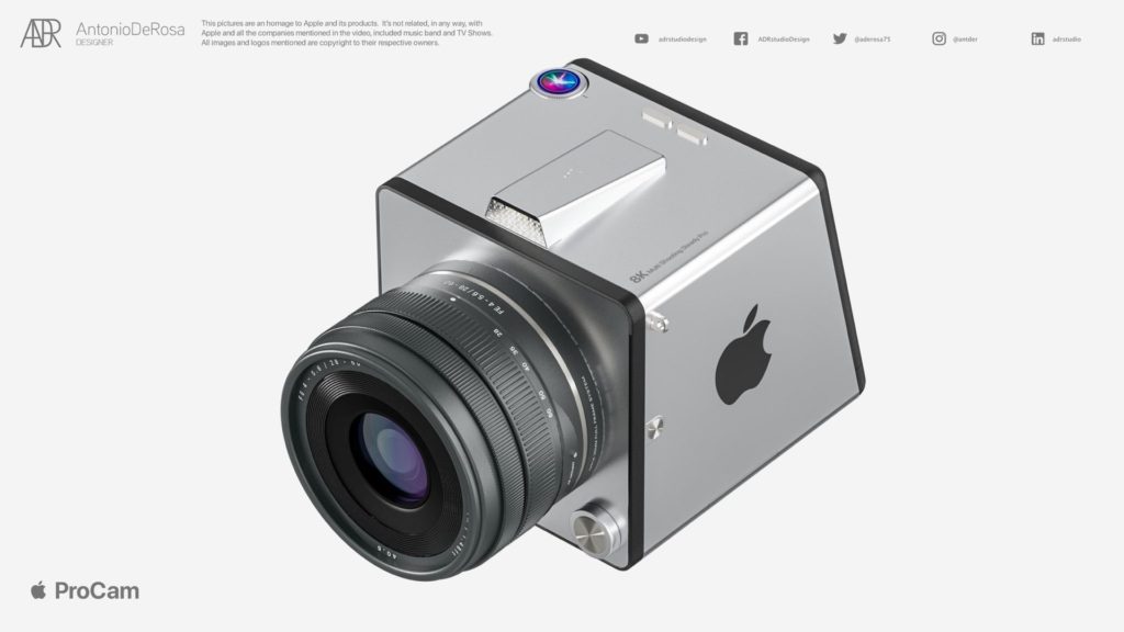 Apple 8K Professional Camera: A Concept. Concept and picture: ADR Studio Design