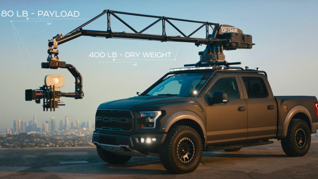 Meet Ghost One: 20-Foot Remote Arm (80lb Payload) That can be Mounted on Your Car. Image: Top Crane