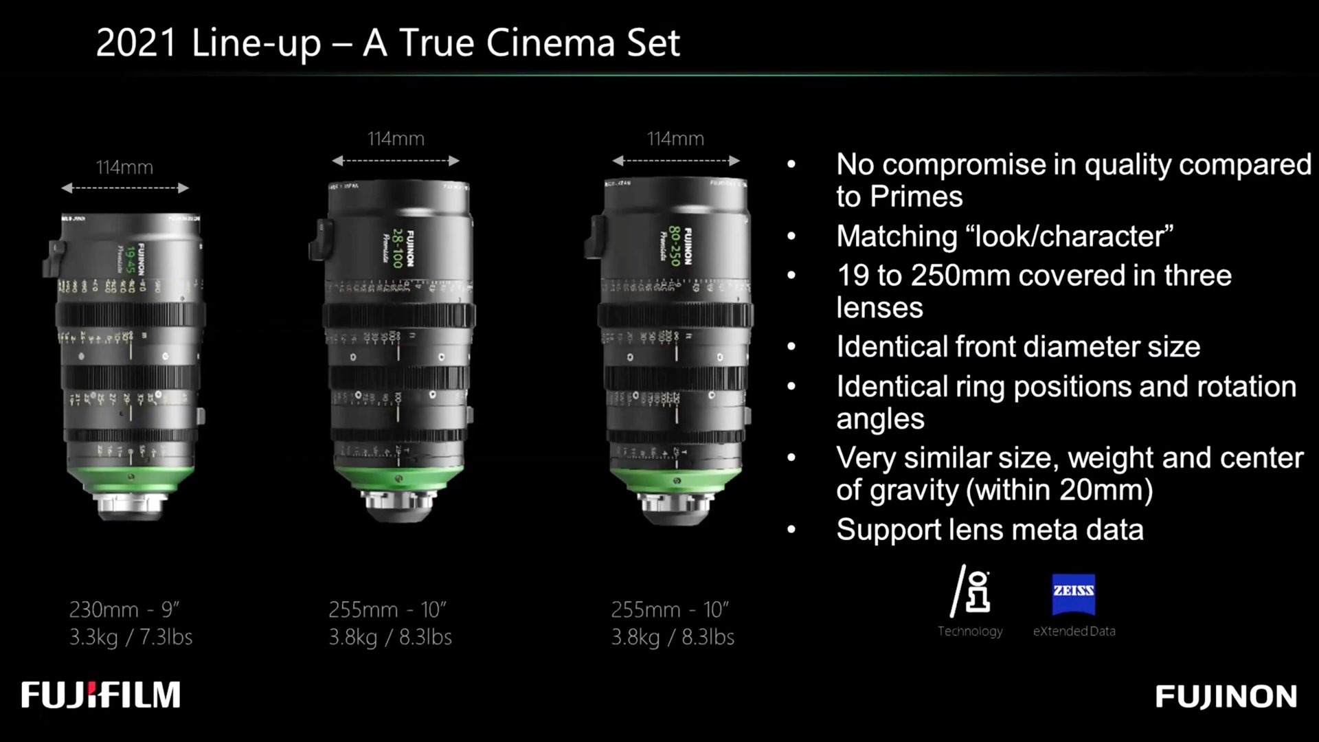 The Fujinon Premista: Digital Cinema Society Lens 2021 event slide.