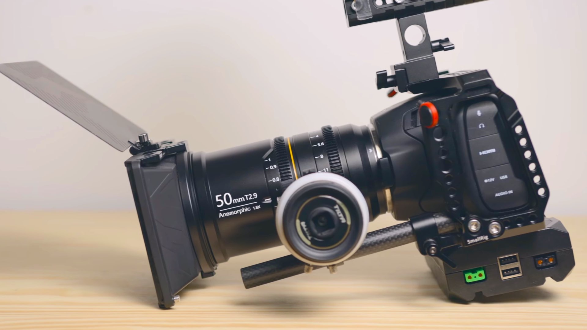 The GREAT JOY 50mm T2.9 1.8x full-frame anamorphic lens on the Blackmagic Pocket Cinema Camera. Picture: Of Two Lands